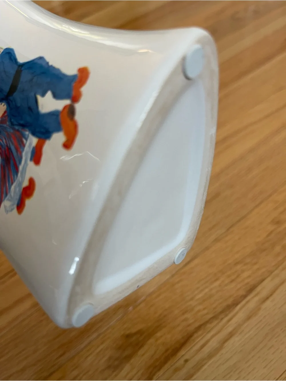 Dutch Holland America Ceramic Vase with Blue/Red Clog Dancers 5 1/2” x 4 1/2”
